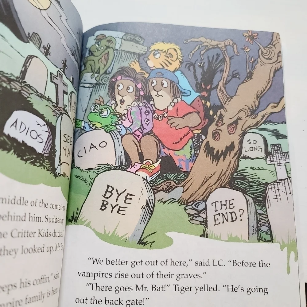Vintage 1994 My Teacher is a Vampire LC + the Critter Kids Halloween Book